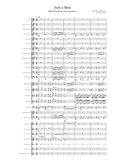 Just A Man-Marching Band Arrangement
