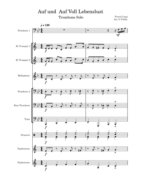 Auf Und Auf Voll Lebenslust – Franzl Lang (Trombone Solo for LBPhil)