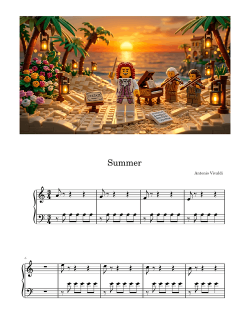 Summer – Antonio Vivaldi easy