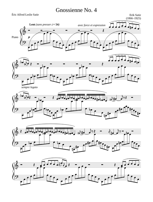 Gnossienne No. 4