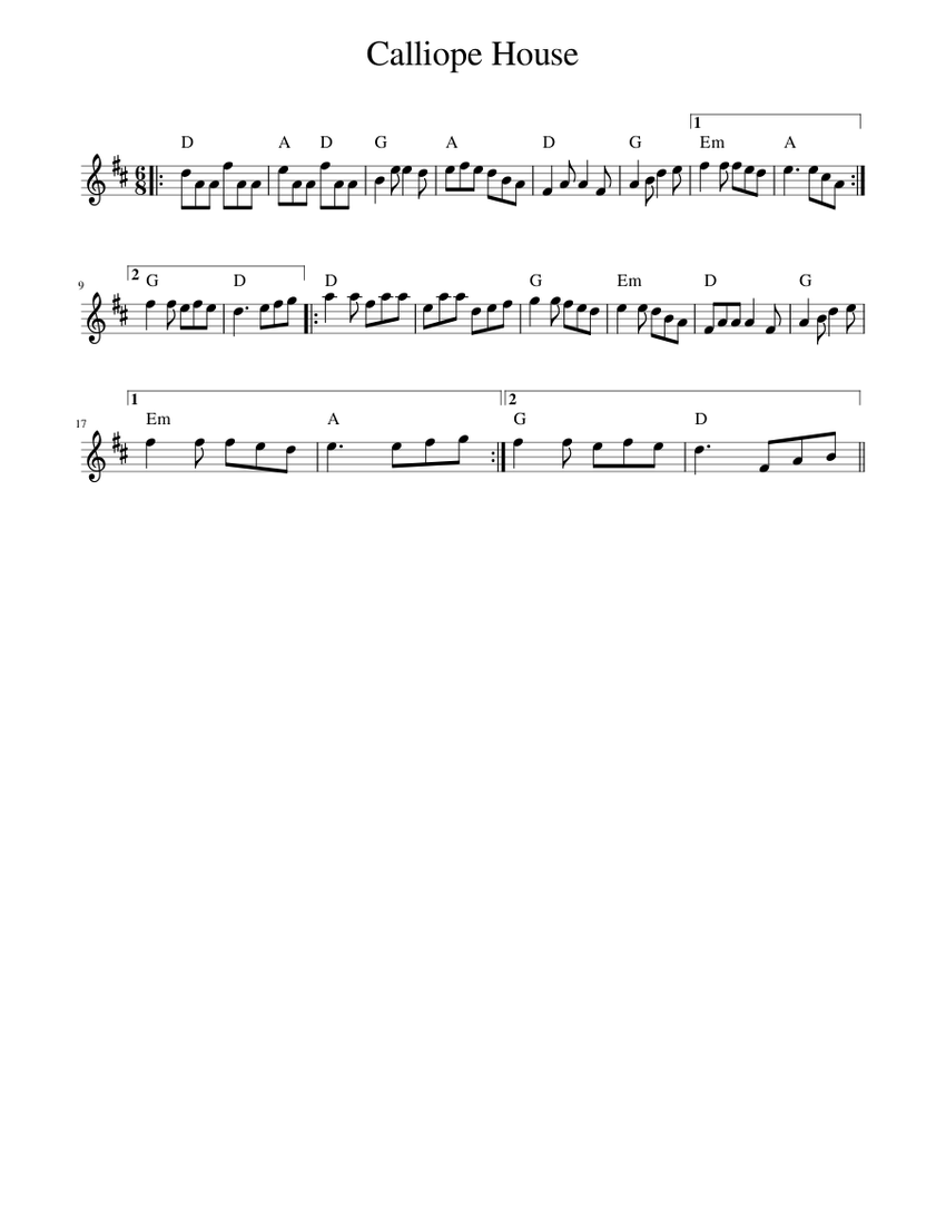 Calliope House Sheet music for Piano (Solo)