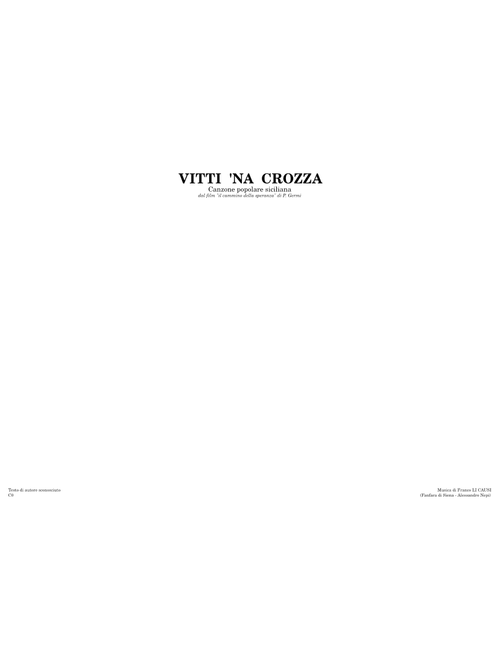 Vitti'NaCrozza Fanfara sheet music arranged by dandoepi