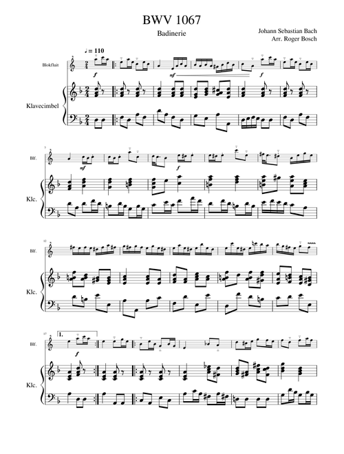 Suite No.2 in B minor, BWV 1067, No. 7 Badinerie