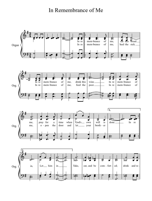 In remembrance of me - Cheri Keaggy