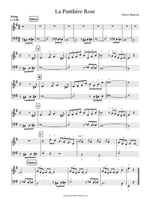 La Panthère Rose (piano debutant)