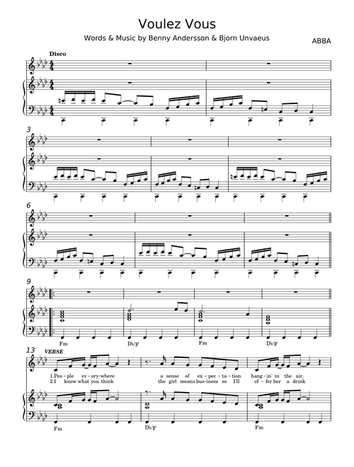 Voulez vous - Benny Andersson Band