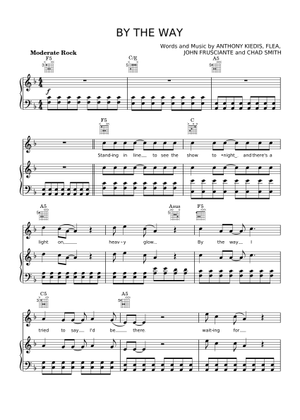 Play Official version of By the way Sheet Music by Red Hot Chili