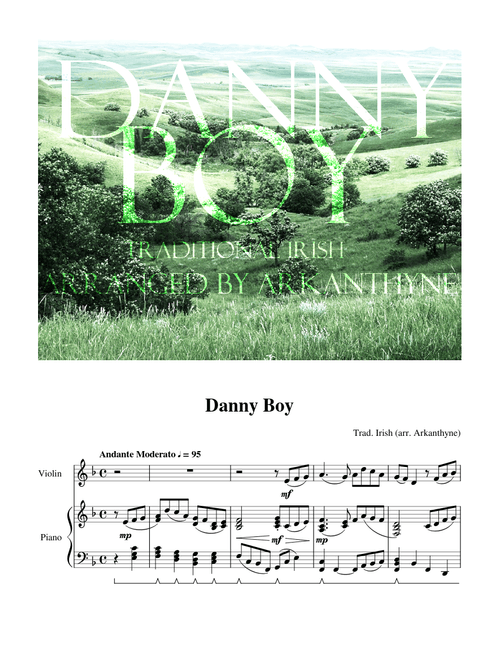 Danny Boy - beautiful Traditional Irish song arranged for Piano and Violin