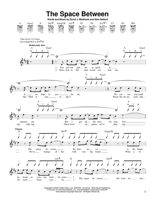 The Space Between - Dave Matthews Band (Easy Guitar)