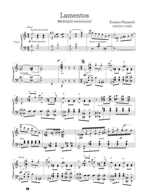 LAMENTOS (Arr. Luiz C. Teixeira) - Maria Teresa Madeira (Piano Solo)