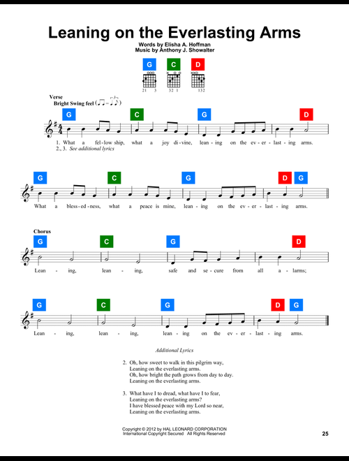Leaning On The Everlasting Arms - Elisha A. Hoffman (ChordBuddy)