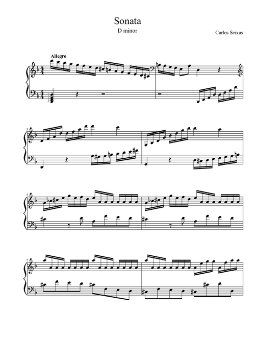 Sonata in D minor – José António Carlos de Seixas