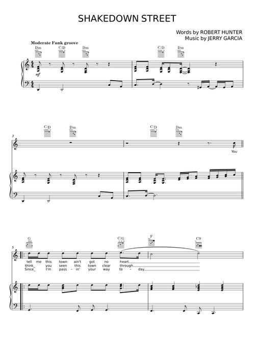 SHAKEDOWN STREET - ROBERT HUNTER