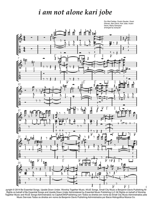 I Am Not Alone (Arr. by ezequiel zeferino) - Kari Jobe (Piano-Vocal-Guitar (Piano Accompaniment))
