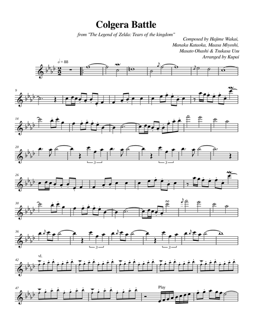 ⭐︎なるけみちこ ミュージックスコア ワイルドアームズPiece of Tears music i will print later sheet music by odancecat1 | Play, print
