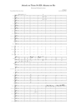 Attack on Titan Ending 7 Sheet Music for Flute (Solo) | MuseScore.com