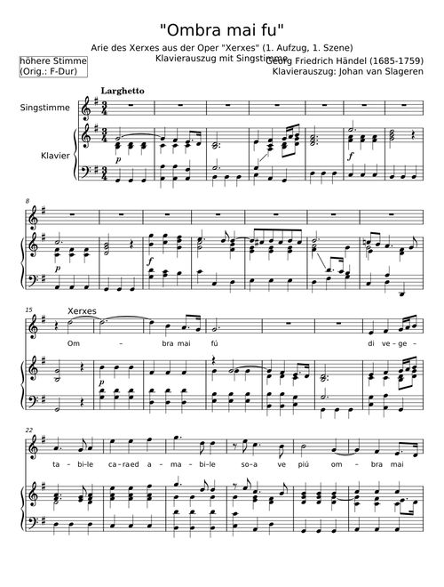 Ombra mai fu - Georg Friedrich Händel