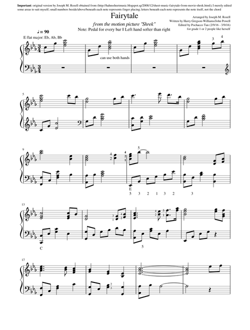 Fairytale (Theme from Shrek) Piano version (Edited)