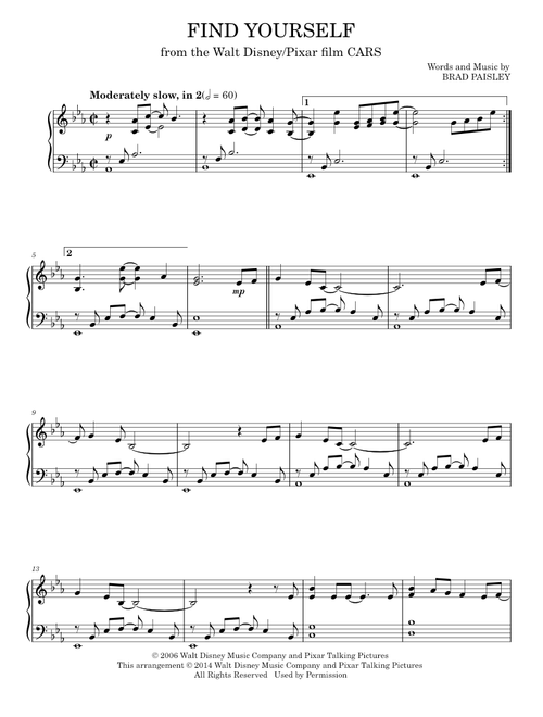 Find yourself - Brad Paisley (Piano Solo)
