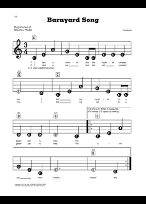 Play Official version of The Barnyard Song Sheet Music by Misc ...