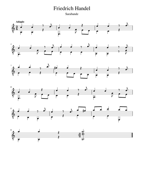 Sarabande – Georg Friedrich Händel