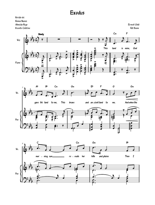 Exodus – Ernest Gold & Pat Boone