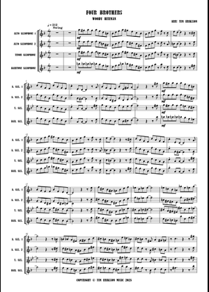 Four Brothers Sheet Music with Chords for Piano, Vibraphone