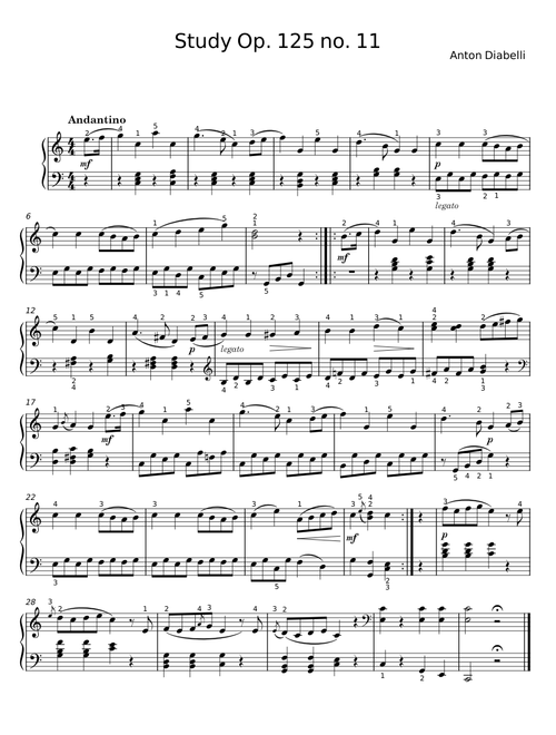 Study in C Major - Anton Diabelli