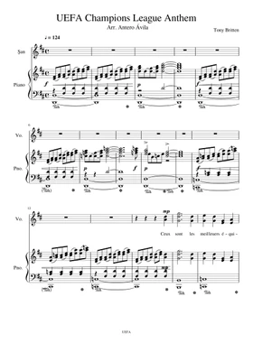 Free uefa league anthem Television music | Download PDF or print on Musescore.com