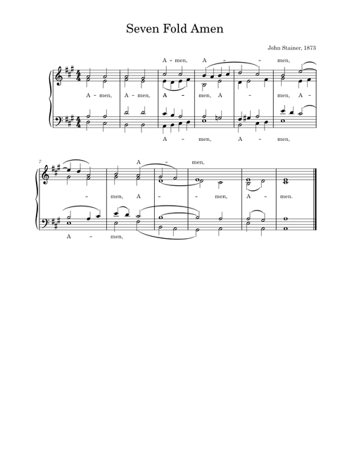 Sevenfold Amen – John Stainer