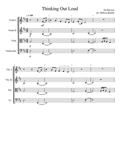 Thinking out loud – Ed Sheeran Thinking out loud - Ed Sheeran (String Quartet)