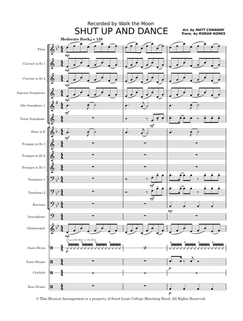 Shut Up and Dance – Matt Conaway Hal Leonard Version