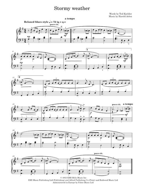 Stormy Weather - Harold Arlen (Solo)