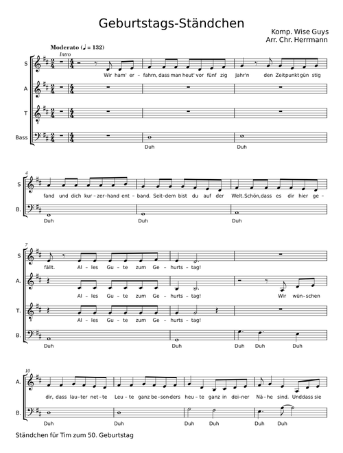 Geburtstags-Ständchen – Wise Guys