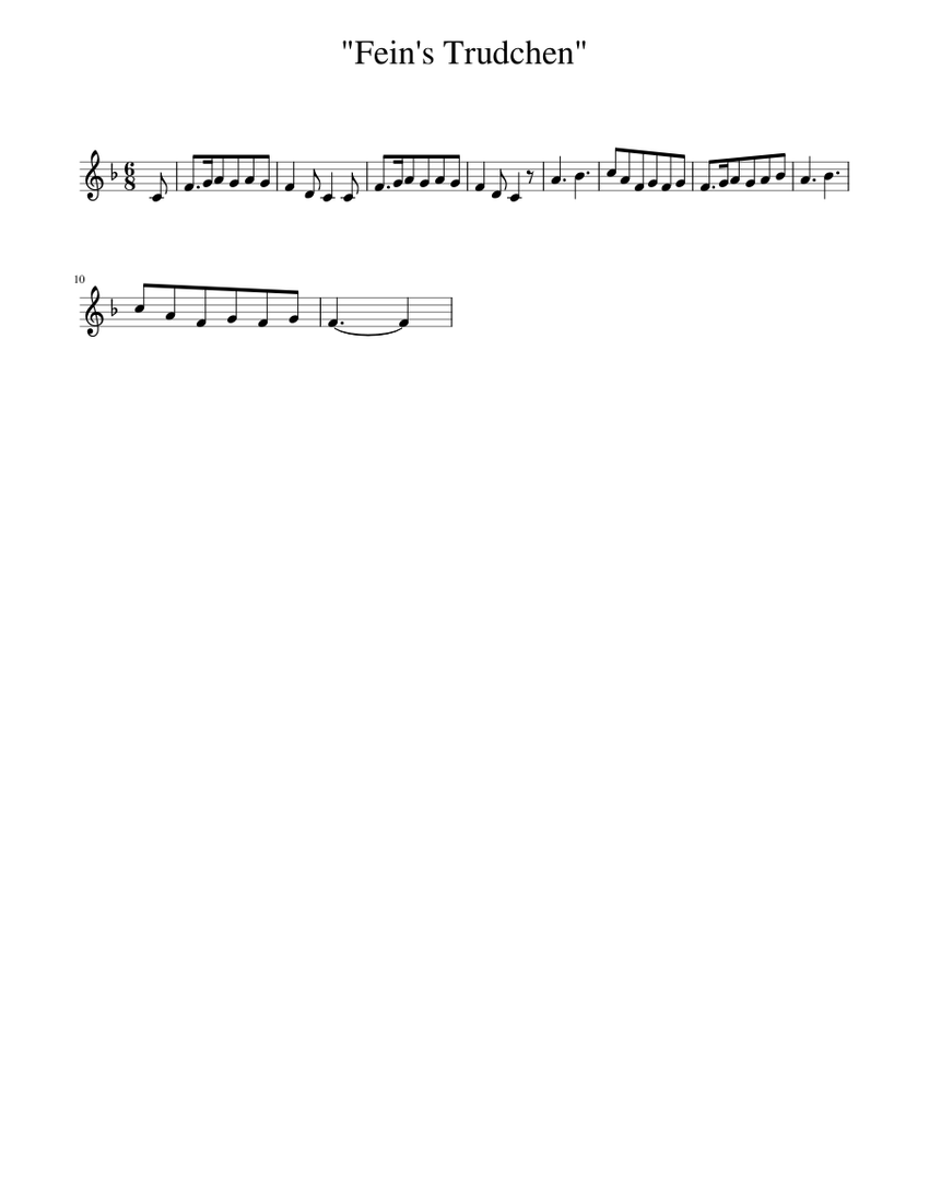 "Fein's Trudchen" Sheet music for Piano (Solo)
