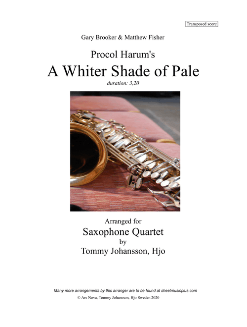 A Whiter Shade Of Pale (Arr. Tommy Johansson, Hjo) - Procol Harum (Woodwind Ensemble)