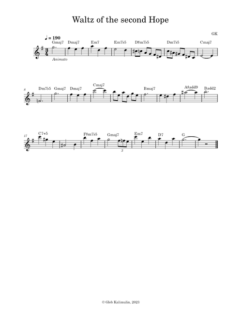 Waltz of the second Hope - GK