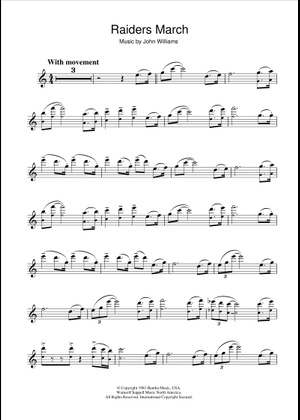 Play Official version of Raiders March Sheet Music by John