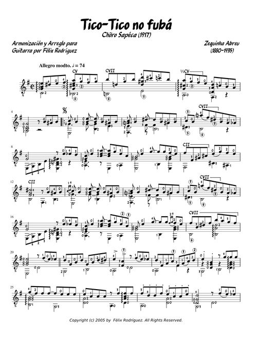 Tico-Tico no fubá by Zequinha Abreu (1880-1935) (NEW REVISED)