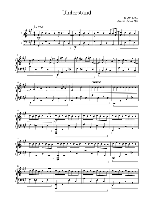 Understand – BoyWithUke (Full Piano Cover)