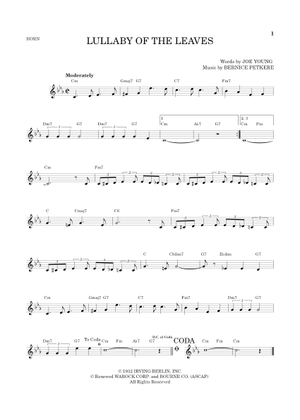 Play Official version of Lullaby Of The Leaves Sheet Music by Joe