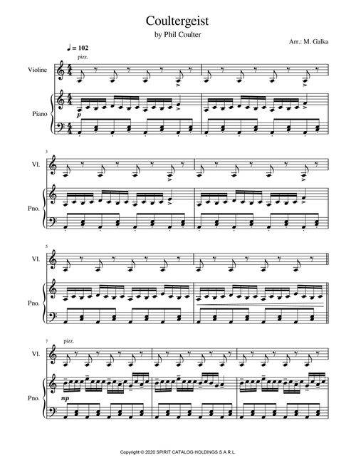 Coultergeist (Arr. M. Galka) - Phil Coulter (Violin and Piano)