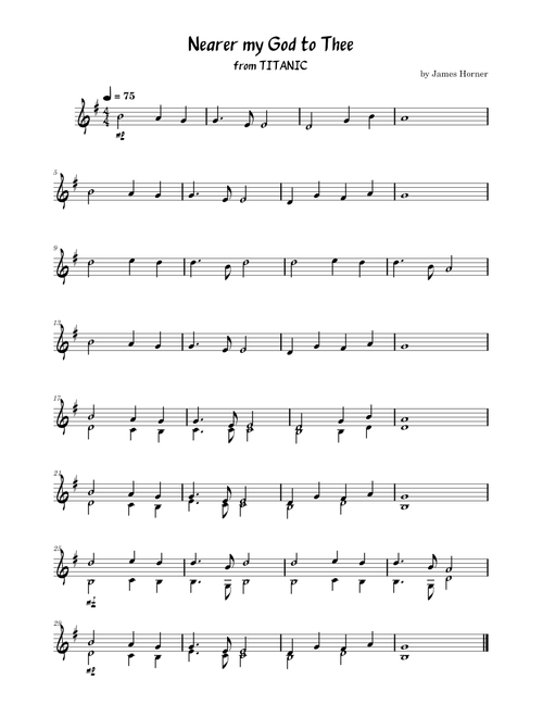 Nearer my God to Thee – James Horner from TITANIC