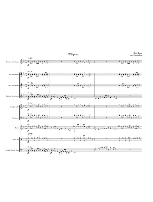 Whiplash - Arrangement for Jazz Ensemble (Arr. Marcus Day) - Hank Levy (Jazz Ensemble)