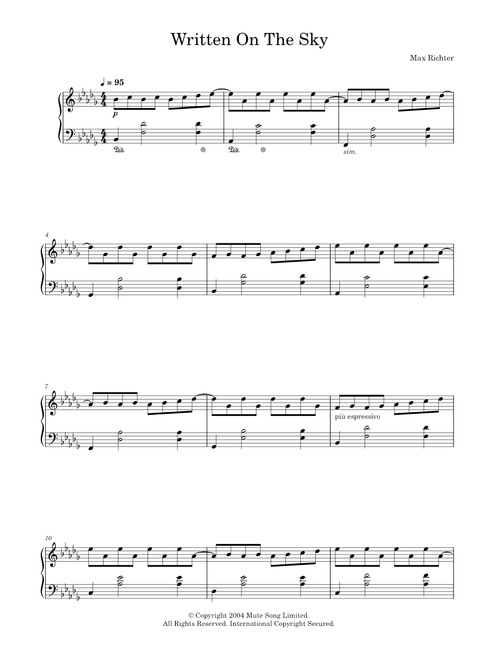 Written On The Sky - Max Richter (Piano Solo)