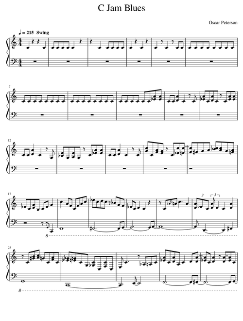C jam blues Oscar Peterson
