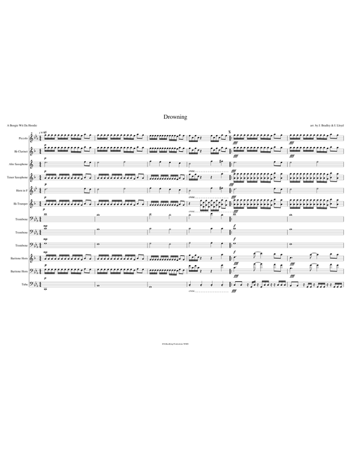 Drowning - A Boogie With The Hoody Marching Band Arrangement