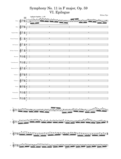 Symphony No. 11 in F major, Op. 59 - VI. Epilogue - Andante lugubre - Allegro barbaro