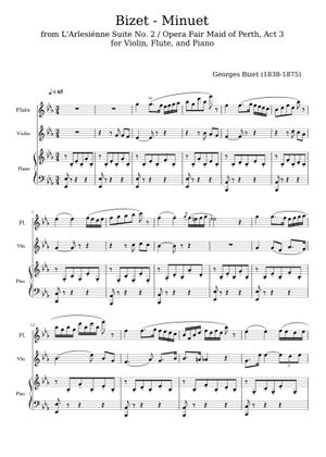 L'Arlésienne - Georges Bizet Sheet Music for Violin (Solo