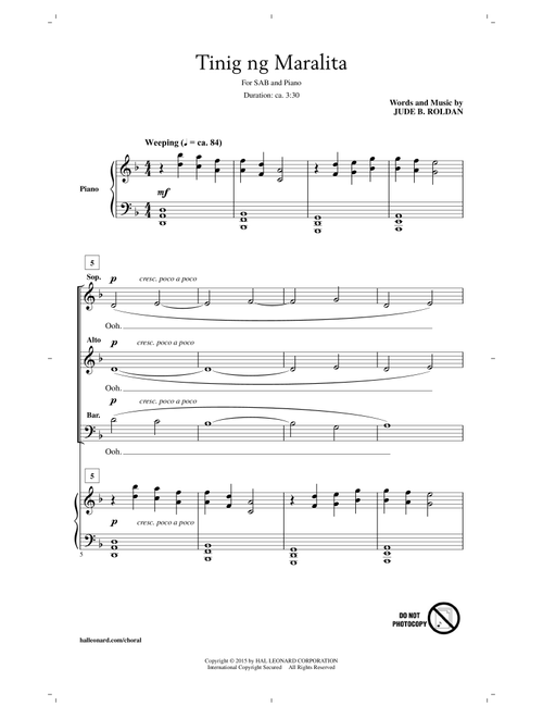 Tinig Ng Maralita - Jude Roldan (Choral, SAB)